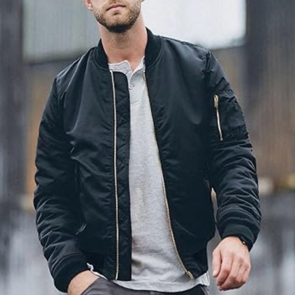 TACVASEN Men's Bomber Jacket Lightweight Casual Windbreaker Zip Up Coat Sz Sm